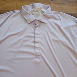 Collars & Co Polo Mens 3XL XXXL Purple Gingham Check Dress Collar‎ Performance